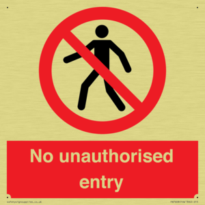 No unauthorised entry